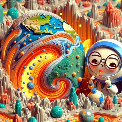 🌋 맨틀 대류의 3D 수치 모델링: 지구 내부의 숨겨진 흐름을 시뮬레이션하기 🌊