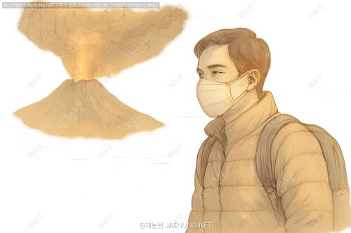 🌋 백두산 화산재로 인한 한국 대기오염 시나리오
