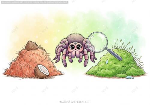 🕷️ 타란툴라 바닥재 선택 가이드: 코코넛 vs 이끼, 어떤 게 정답일까?
