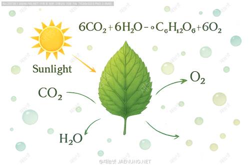 🌿 광합성 과정의 화학 반응식은? 🧪