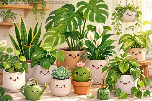반려식물 키우기 열풍을 담은 식물 캐릭터 디자인 🌿🎨