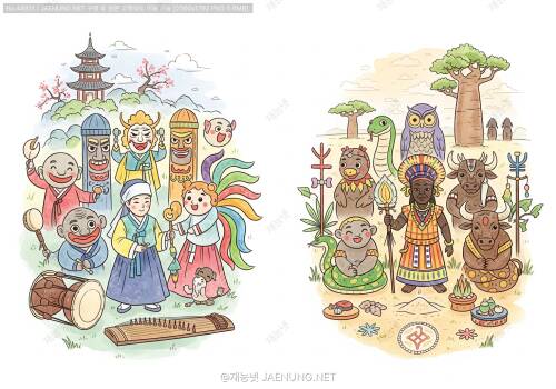🌍 한국 무속 VS 아프리카 부두교: 정령신앙의 지역적 차이 🔮
