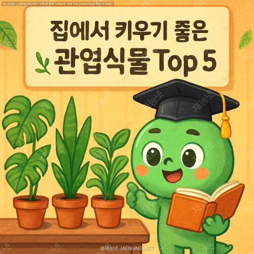 🌿 집에서 키우기 좋은 관엽식물 Top 5 🌿