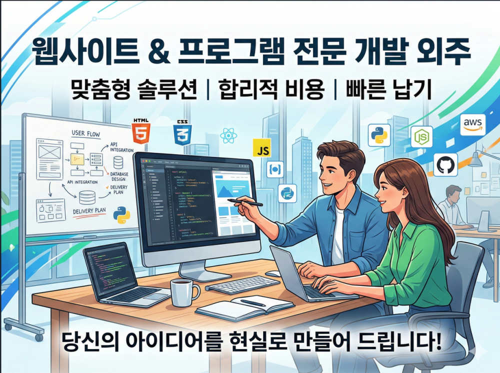 퍼블리싱/반응형홈페이지/커뮤니티/프로그램 개발 해드립니다.