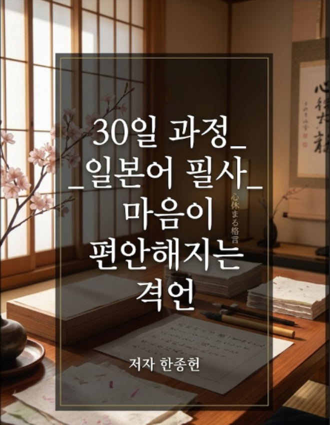 30일 과정_일본어 필사_마음이 편안해지는 격언 [전자책]