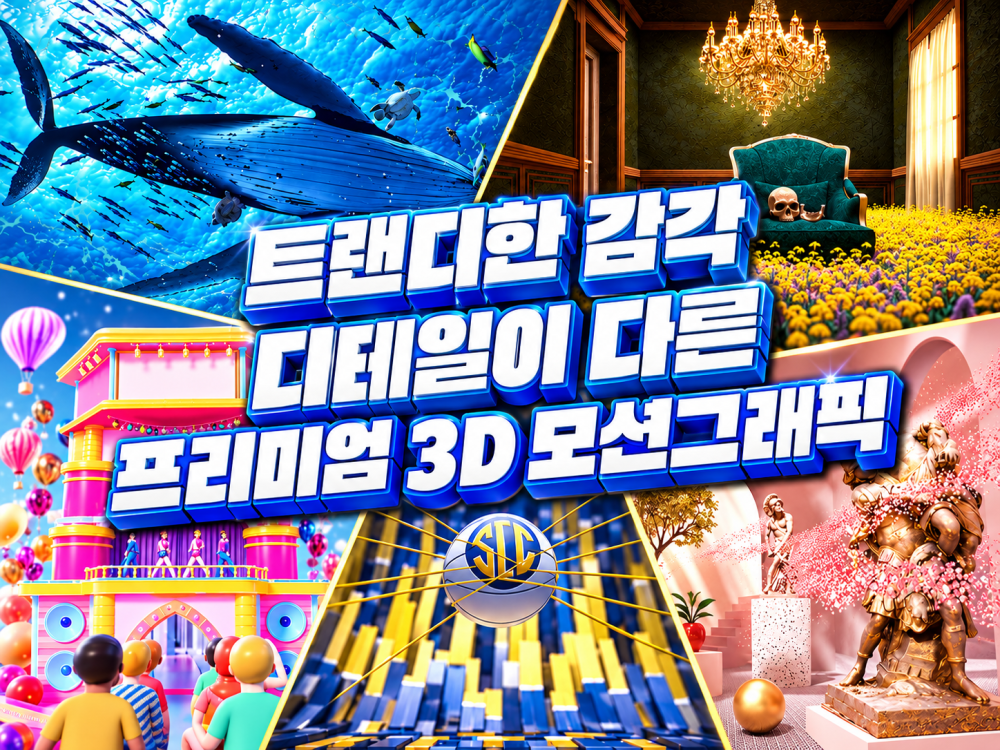 프리미엄 3D 모션그래픽·CG·AI 영상을 제작해드립니다