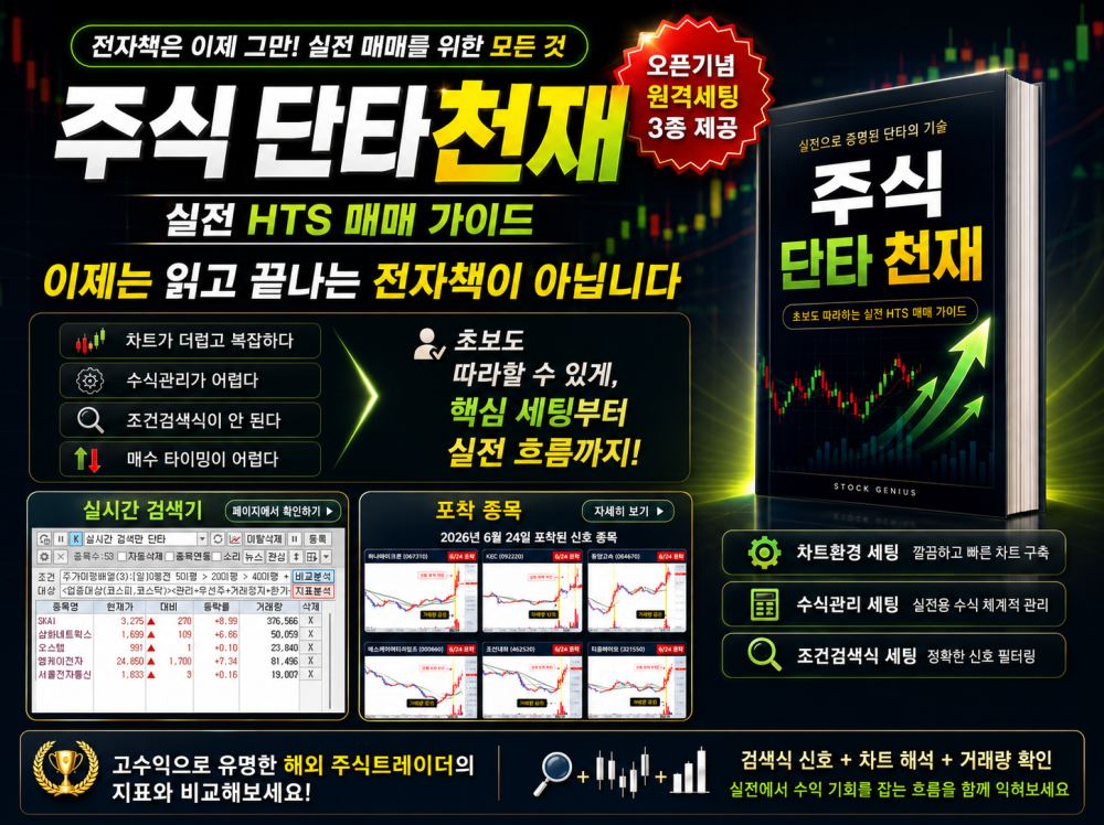 주식 실전단타 조건검색식 세팅 & 원격 설치 및 1:1 강의까지