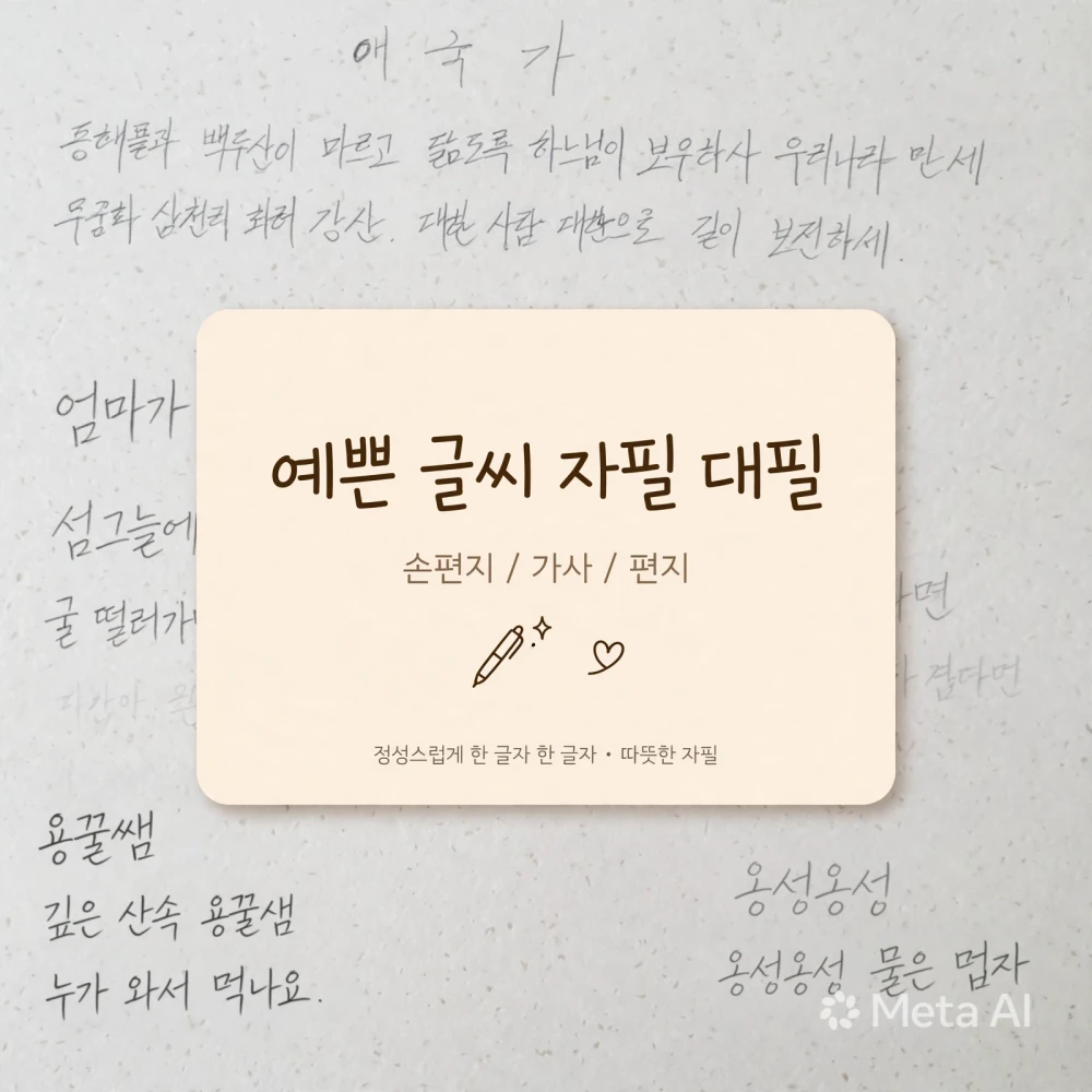 제출용 정자체 자필 대필, 신입이라 더 정성껏 씁니다 [오픈할인/수정무제한]