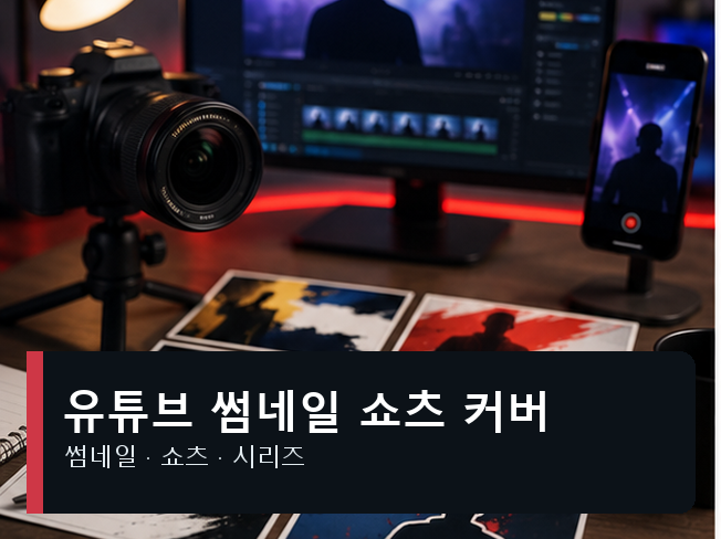 유튜브 썸네일과 쇼츠 커버 3장을 제작합니다