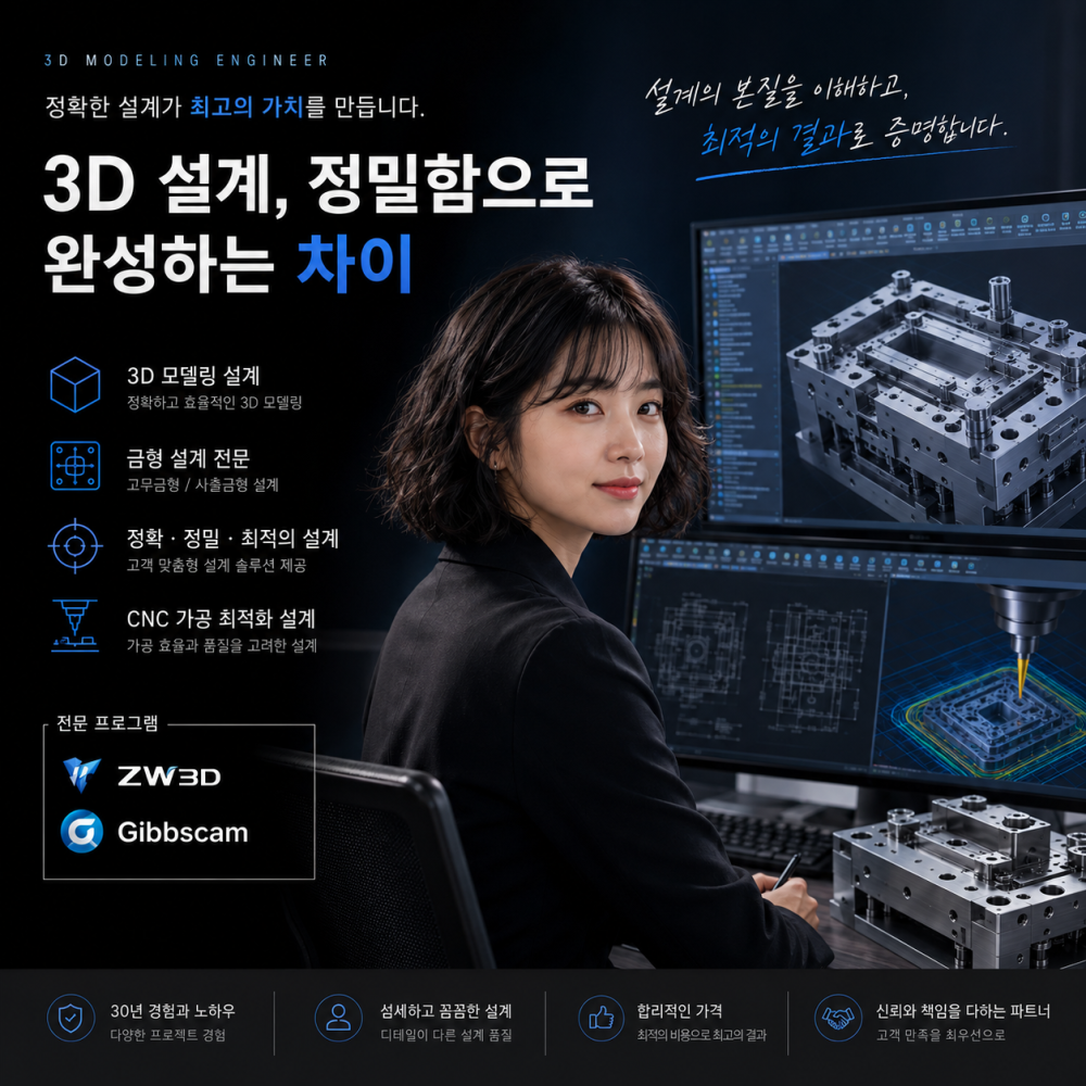 [3D 모델링|제품 설계|고무 금형|실리콘 금형] 꼼꼼하게 업계 최저에 합리적인 가격으로 설계합니다.