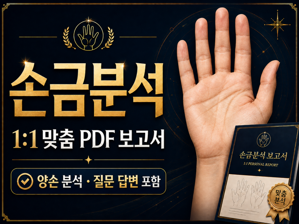 손금보기·손금운세｜양손 분석 1:1 맞춤 PDF 보고서