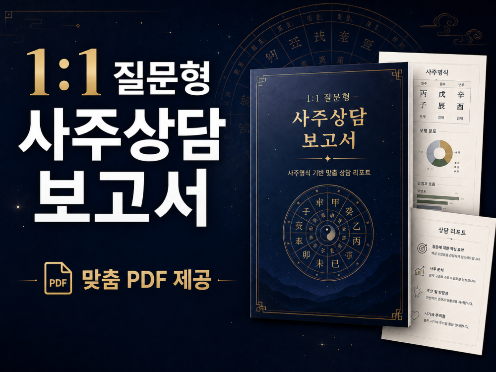 1:1 질문형 사주상담보고서