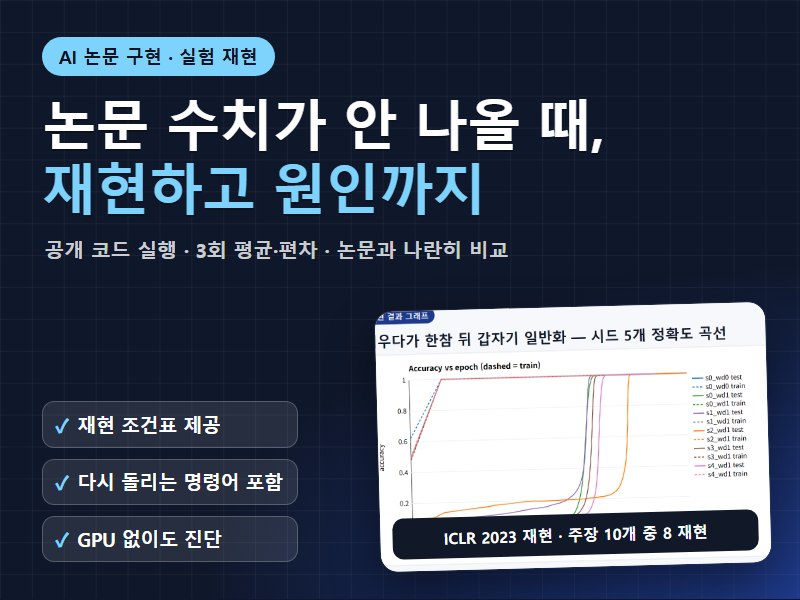 딥러닝 논문 구현 실험 재현 논문 수치와 나란히 비교한 리포트까지 드립니다