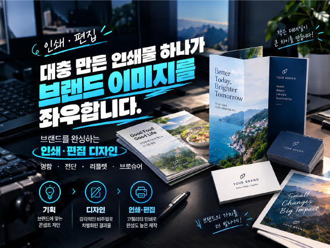 기업·제품 소개를 위한 카탈로그 및 브로슈어 디자인
