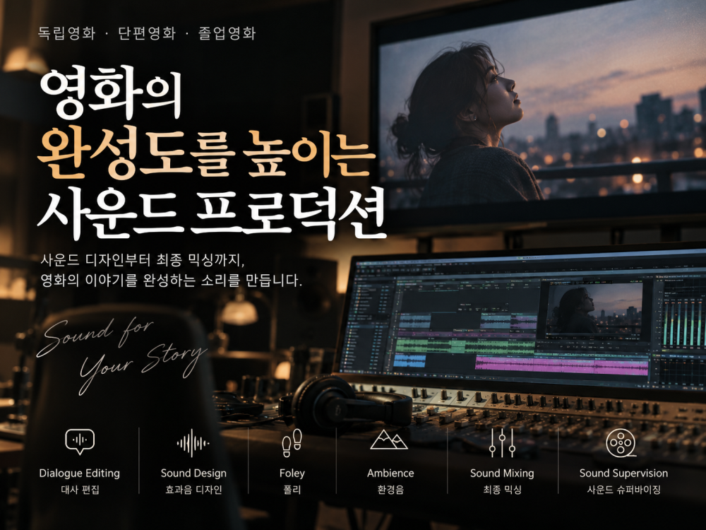 독립영화 · 단편영화 · 졸업영화 전문 사운드 포스트 프로덕션