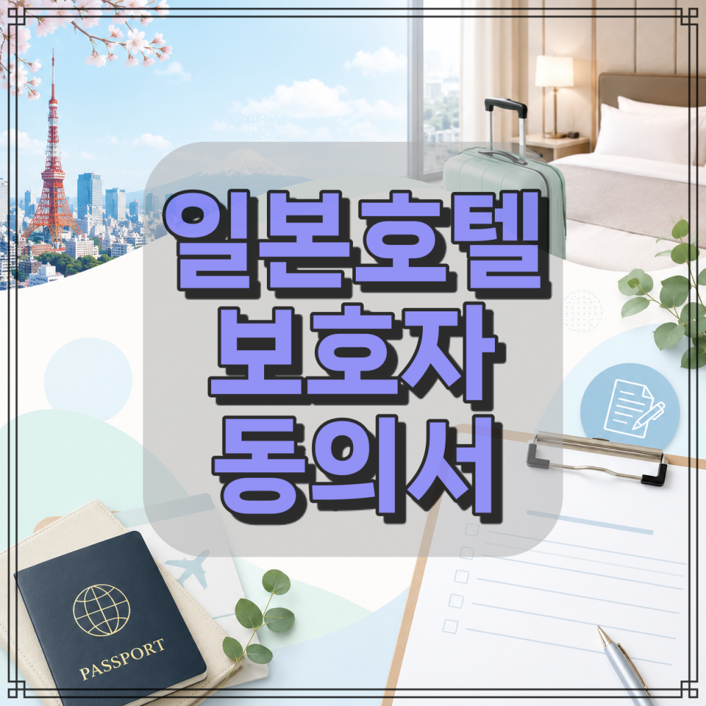 일본 호텔 미성년자 숙박 보호자 동의서 준비를 쉽고 빠르게
